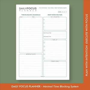 Daily Focus Planner