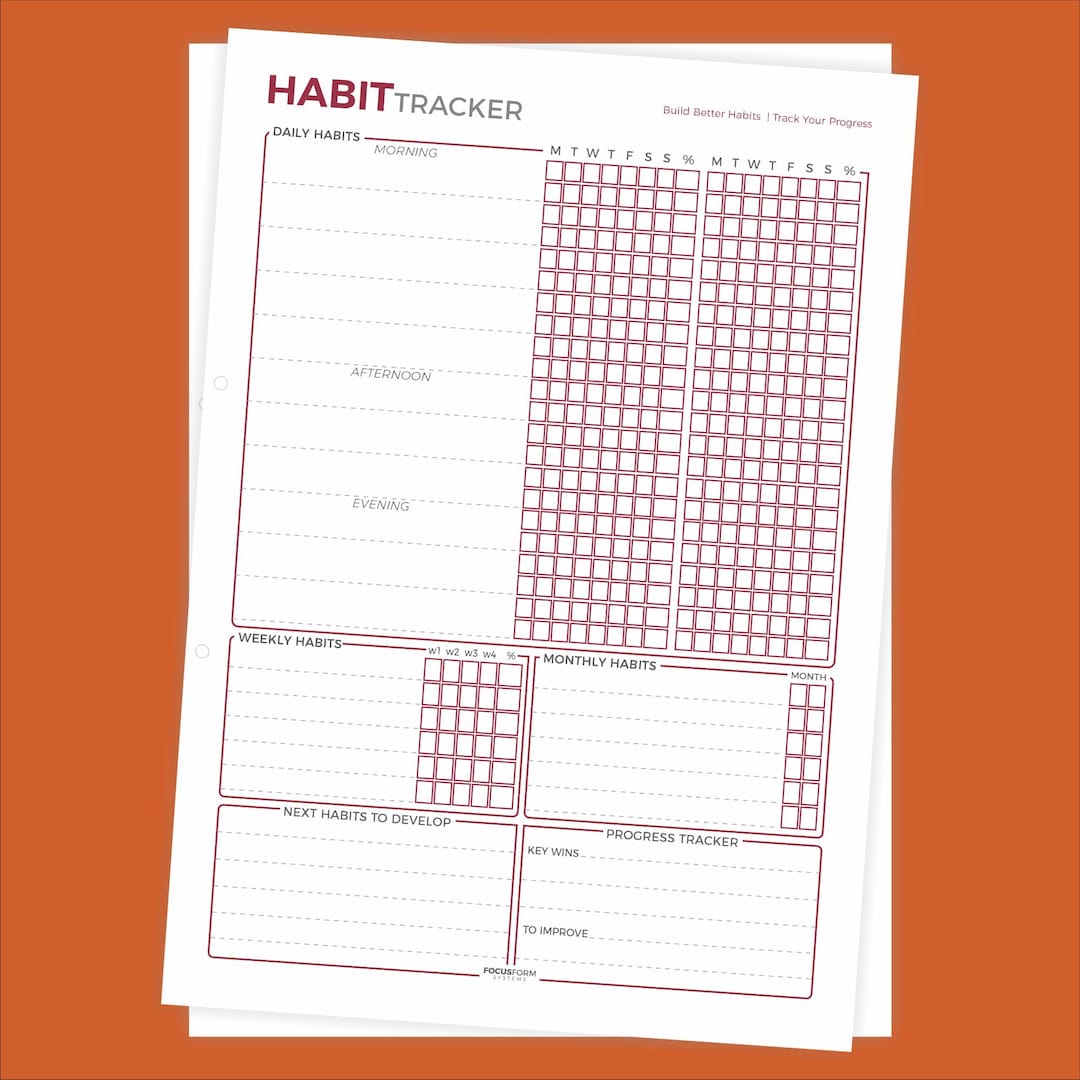 Minimalist Habit Tracker Printable – Daily, Weekly, Monthly PDF - Etsy