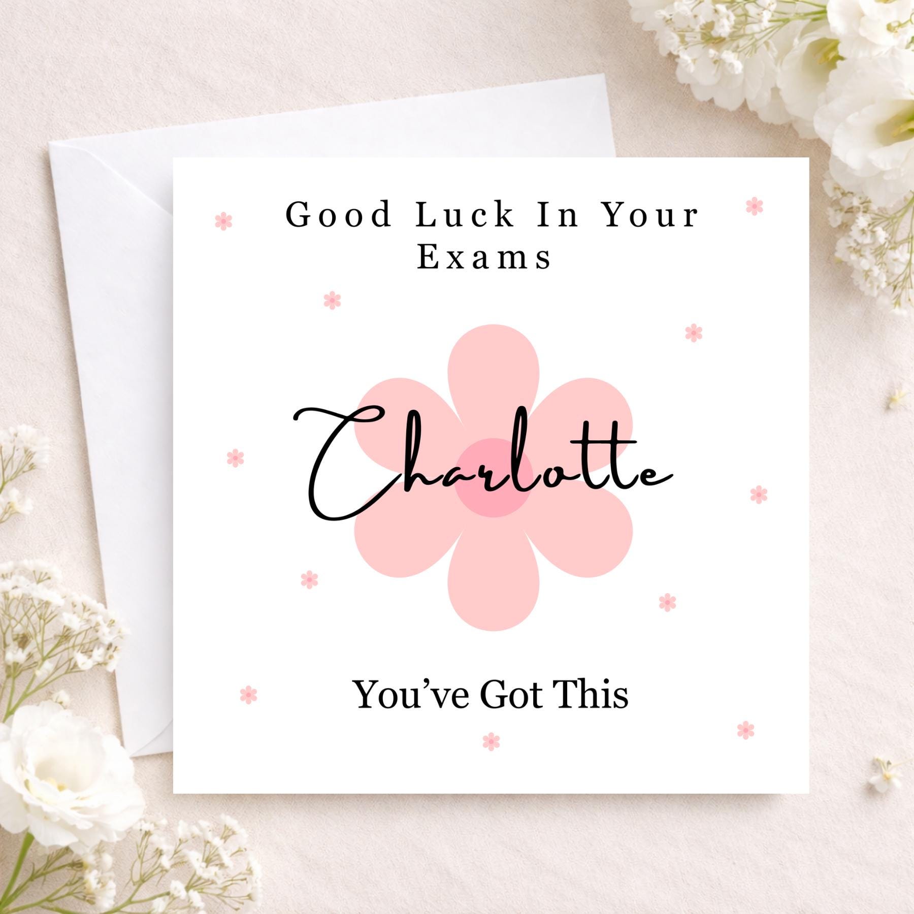 Personalised Good Luck Exams Card Girl, GCSE, A Levels, You've Got This ...