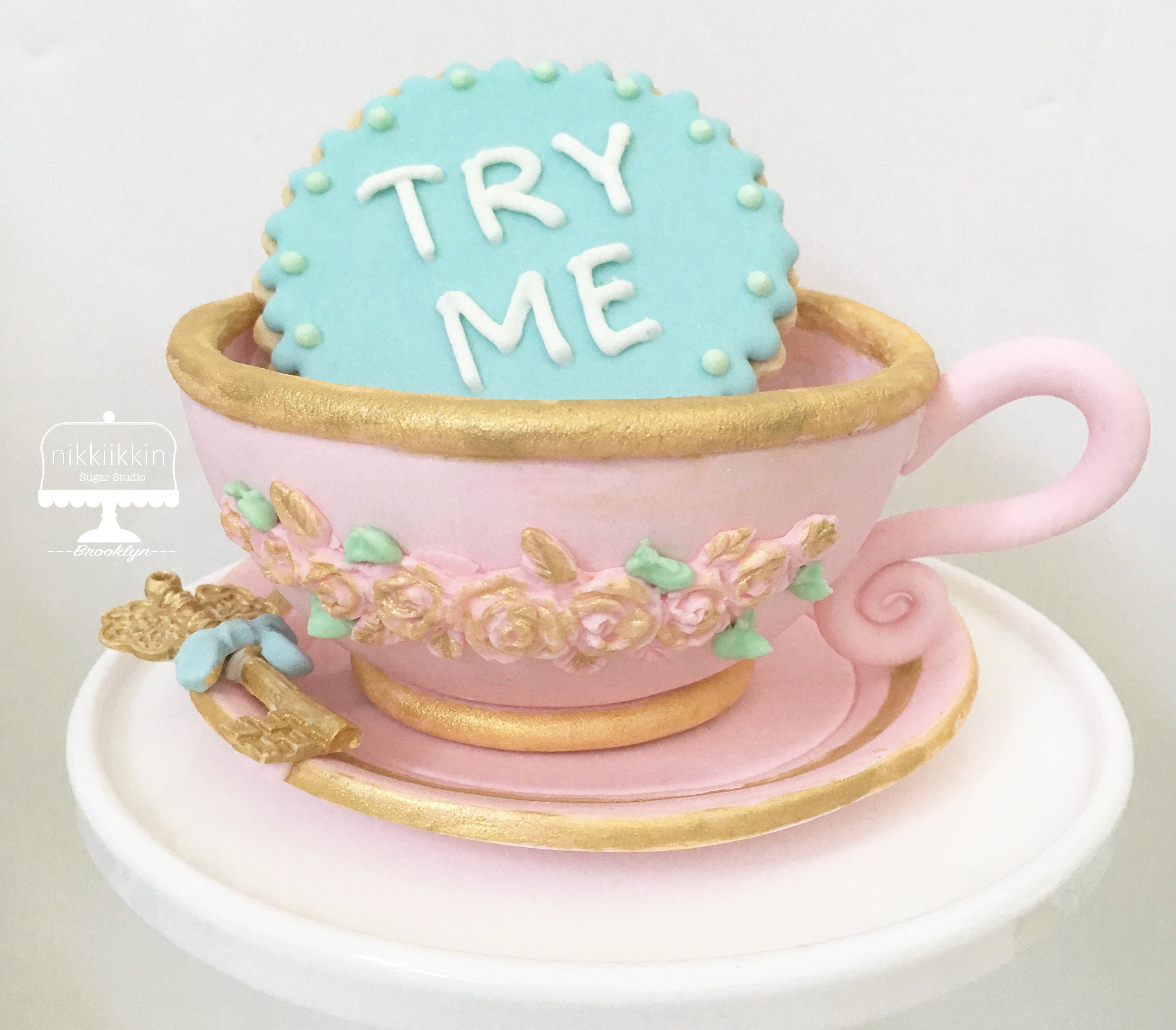 Teacup Cupcake Toppers Alice in Wonderland Topper Teapot Little Girls