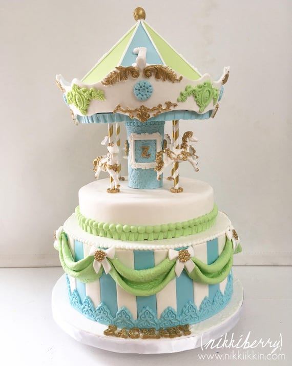 Carousel Cake Luxe With Full Carousel Does Not Ship Etsy