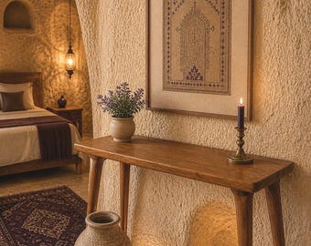 Wood Console Table Rustic | Entryway Table Handmade | Narrow Hallway Table Home Decor