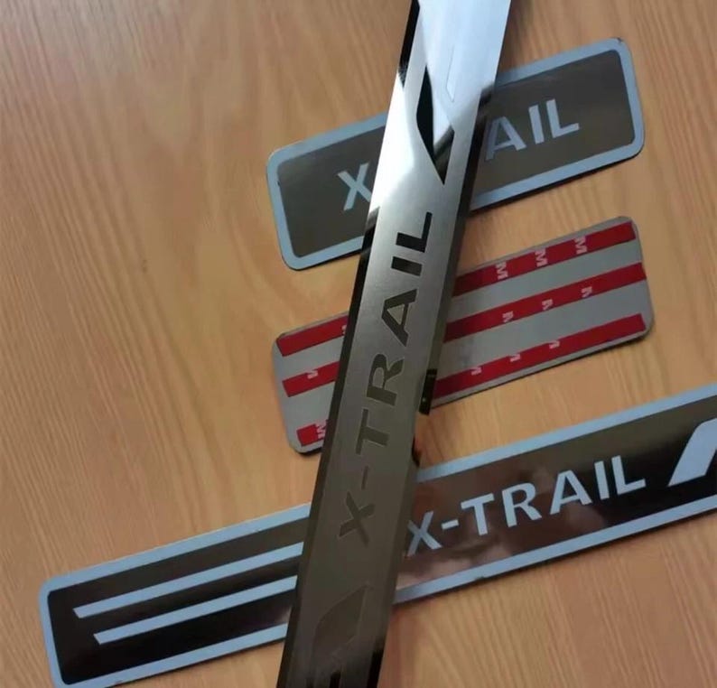 Nissan X-trail Stainless Steel Door Sill Scuff Protector Plates Silver ...