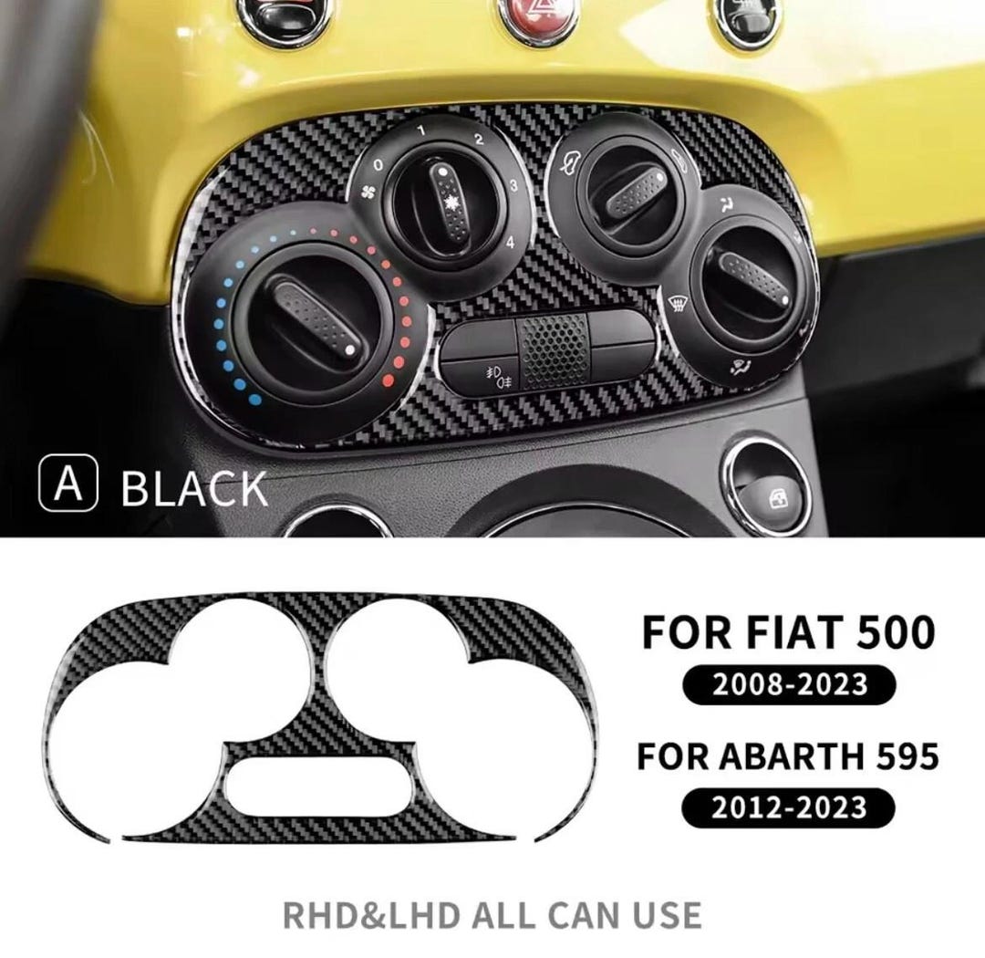 Fiat 500 Abarth 595 Carbon Fibre Centre Console Air Con Control Panel ...