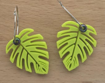 Monstera Leaf Earrings
