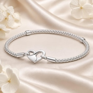 Armband met steentjes, sterling zilveren armband, zilveren armband met steentjes voor dames, armband om te combineren, cadeau voor haar, zilveren sieraden