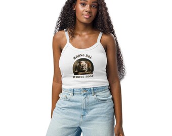 Wrong Dog Wrong Bone English Bulldog Mom / Canotta da donna a micro-coste / Regalo per la mamma di un bulldog