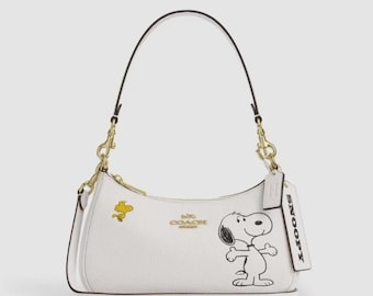 COACH x PEANUTS Snoopy Teri Shoulder Bag Chalk Multi CBJ76 Crossbody Purse
