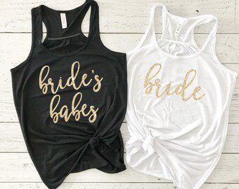 Camisetas para la despedida de soltera - Camisetas para las damas de honor de la novia - Camiseta de novia - Camiseta sin mangas de novia - Camisetas para la fiesta nupcial - Boda - Despedida de soltera