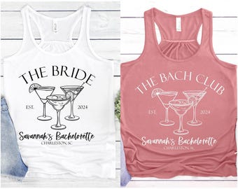 Camisetas personalizadas para despedida de soltera - Camisetas personalizadas con nombre y ubicación - El Club de Despedidas de Soltera - El Club Social - La Novia - Viaje de Chicas