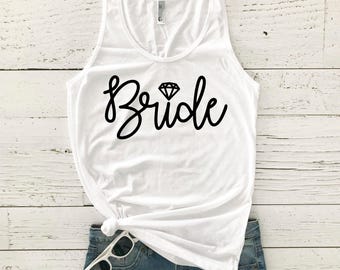 Camiseta de novia - Camiseta sin mangas de novia - Camiseta nupcial - Regalo para la novia - Despedida de soltera - Futura novia - Camiseta de la Sra. - Camiseta de luna de miel - Ambiente de luna de miel