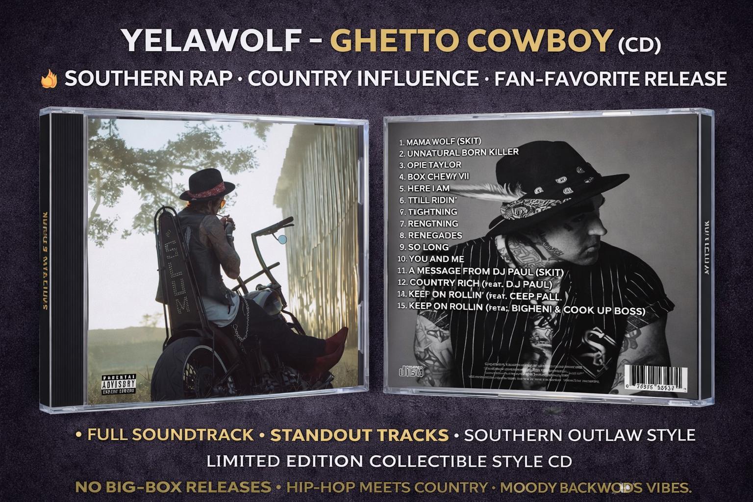Yelawolf – Ghetto Cowboy – CD | Southern Country Hip-hop / Rap