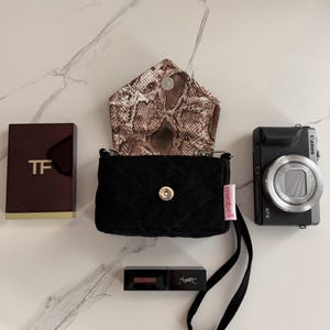 Bolsa para câmera acolchoada com alça de corrente, estojo personalizado bordado para câmera digital, bolsa transversal para câmera, estojo para câmera digital, presente para ela