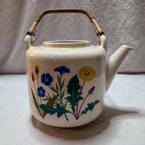 Vintage Waechtersbach Germany Ceramic Wildflower Teapot