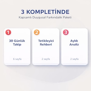 30 Günlük Ruh Hali Takip Planlayıcı | Duygusal Farkındalık ve Tetikleyici Analizi Dijital PDF