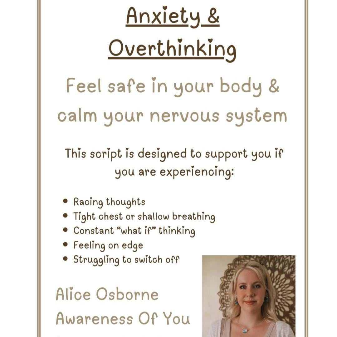 EFT Tapping Script for Anxiety & Overthinking - Etsy