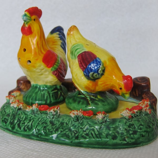 Hen and Rooster Salt and Pepper Shaker Etsy