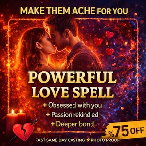 Powerful Love Spell – Make Them Obsessed With You, Deep Obsession Ritual, Fast Results, Same Day Casting, Extreme Attraction, spellsbyaurora