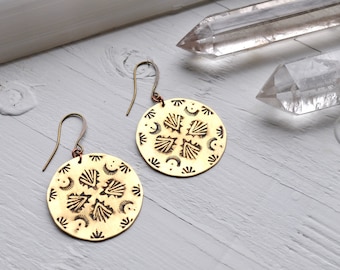 Stamped Mandala Earrings