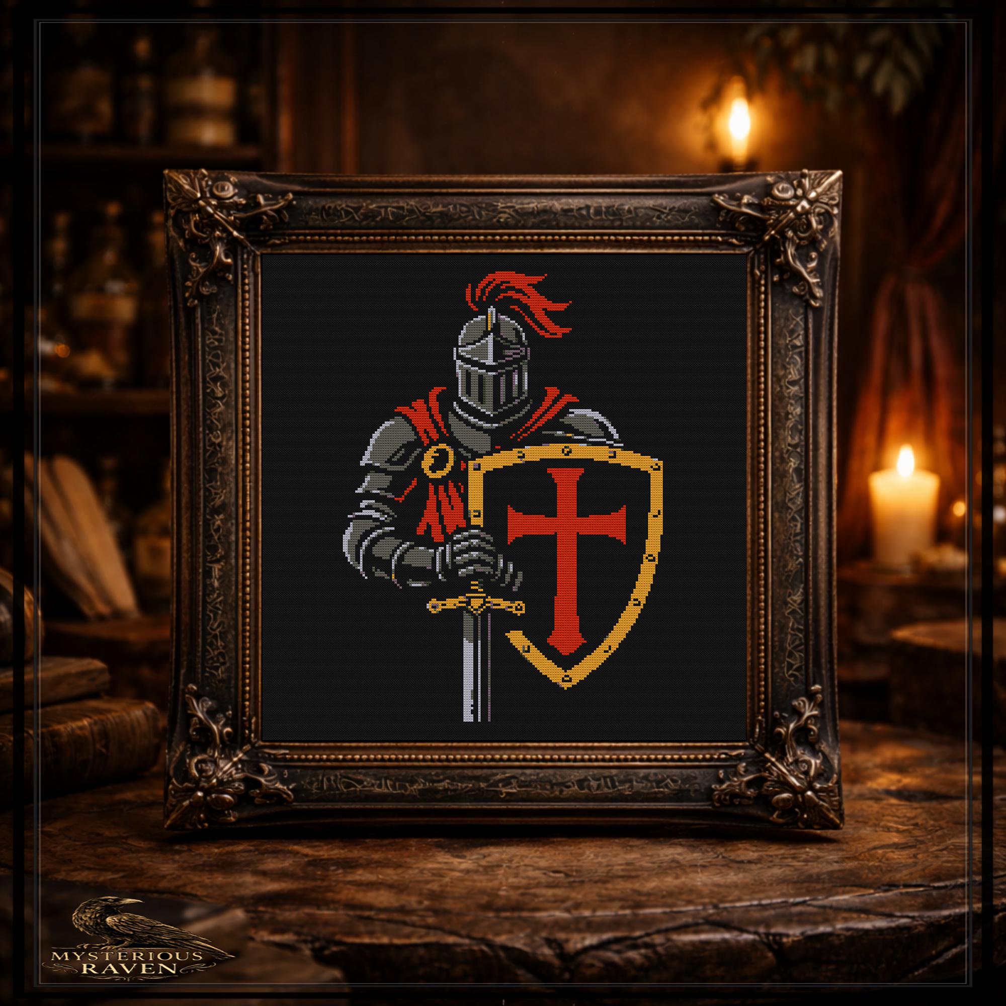 Templar Knight Pattern PDF, Crusader Shield Cross Stitch - Etsy