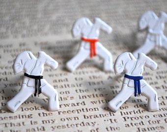 Karate Earrings -- Gi Earrings, MMA Earrings, Witty Earrings, Tae Kwon Do Earrings, Martial Arts