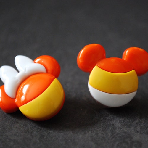 Halloween Mickey Mouse Pumpkin Earrings Mickey and Minnie Etsy