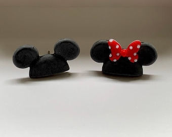 Mickey and Minnie Mouse Earrings -- Mickey Mouse, Minnie Mouse, Mouse Ears