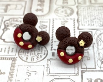 Minnie Mouse Earrings -- Donut Minnie Mouse, Mouse Ears