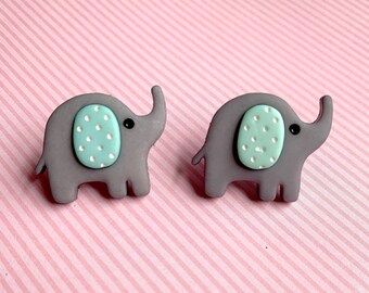 Elephant Stud Earrings - Quirky Animal Jewelry, Jewelry Gift for Her, Animal Lover