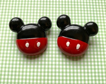 Mickey Mouse Earrings -- Mickey Mouse, Big Mickey Mouse Studs