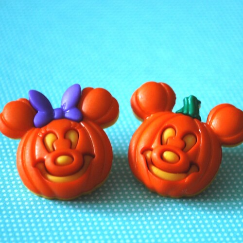 Halloween Mickey Mouse Pumpkin Earrings Mickey and Minnie Etsy