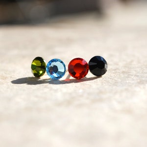 Swarovski Crystal Studs -- Swarovski Crystals, Sterling Silver Studs