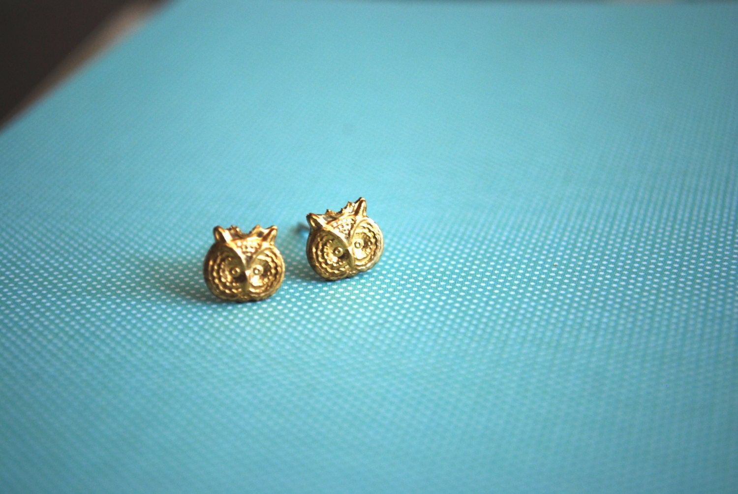 Tiny Owl Earrings -- Owl Studs, Gold Owls