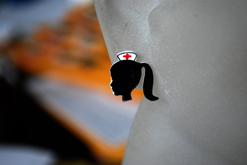 Nurse Earrings Nurse Studs Earrings for Nurses Nurses Cap Etsy
