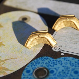 Nurse Hat Studs -- Earrings, Classic Gold Nurse Hats, Gold