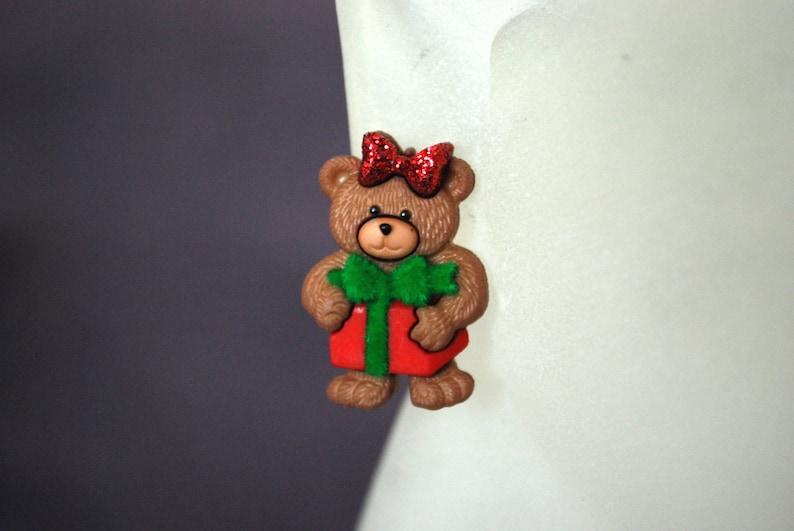 Christmas Bear Studs Bear Earrings Studs Pick your favorite! Bear Posts