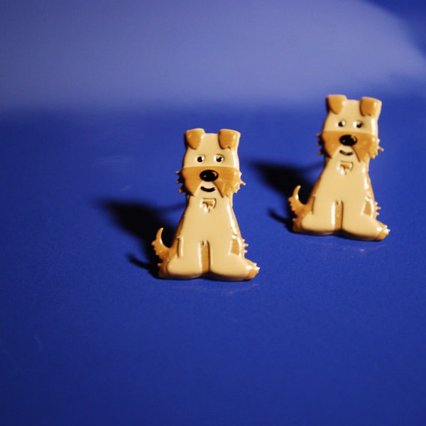 Dog Earrings -- Studs, Irish Terrier, Silver