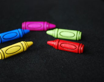 Teacher Earrings -- Crayon Studs, Teacher's Crayon Earrings, You choose the color!