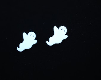 Ghost Earrings -- Ghost Studs, Boo! Halloween Earrings, Geekery Jewelry