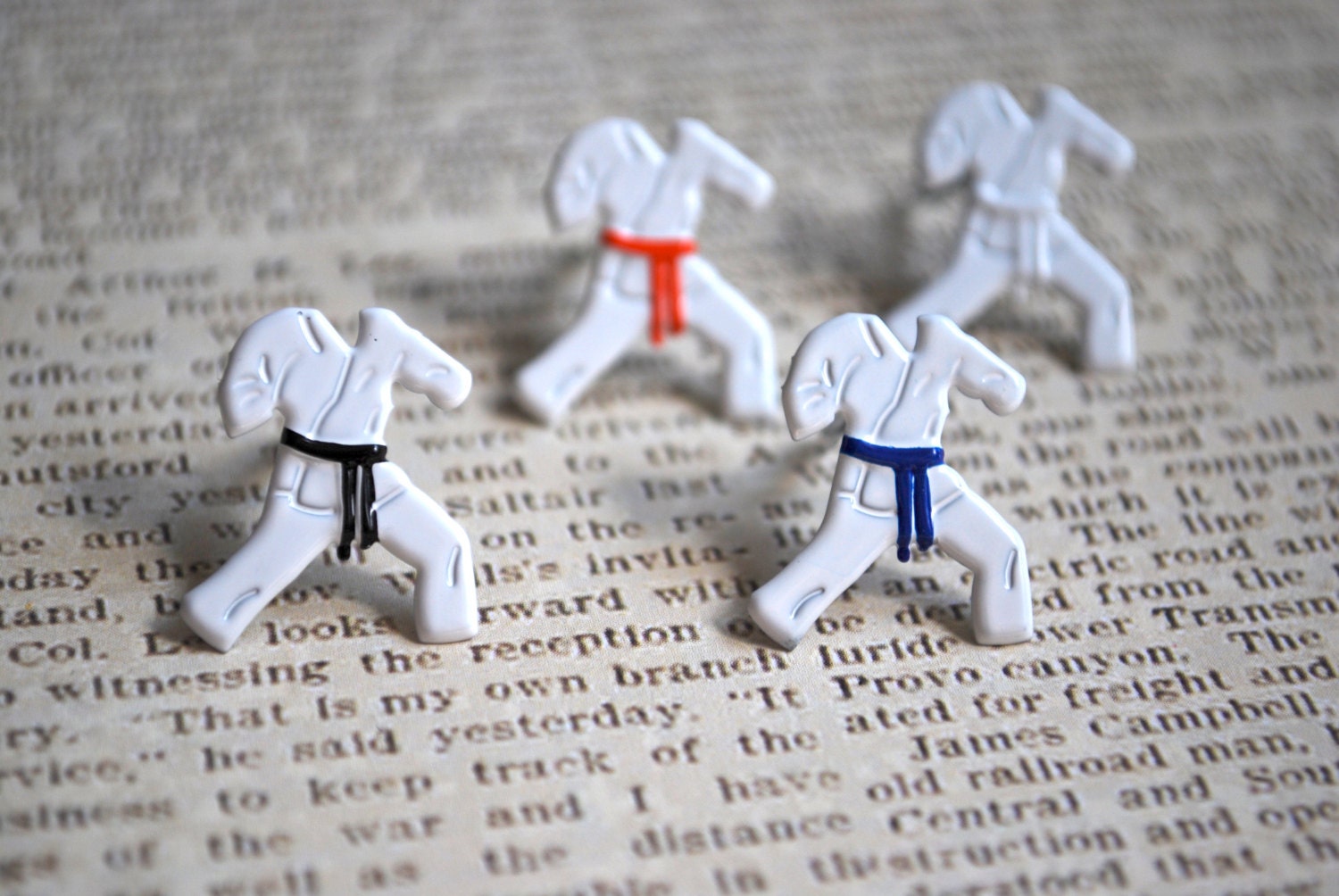Karate Earrings -- Gi Earrings, MMA Earrings, Witty Earrings, Tae Kwon Do Earrings, Martial Arts
