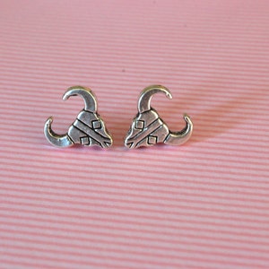 Longhorn Earrings -- Bull Studs, Longhorn Studs, Boho