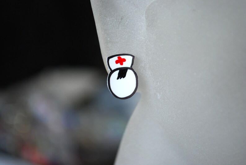 Nurse Earrings Nurse Studs Earrings for Nurses Nurses Cap Etsy