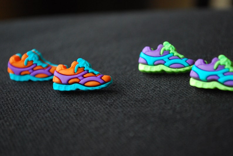 Runner Earrings Sneaker Earrings Sneaker Studs Athletic Etsy