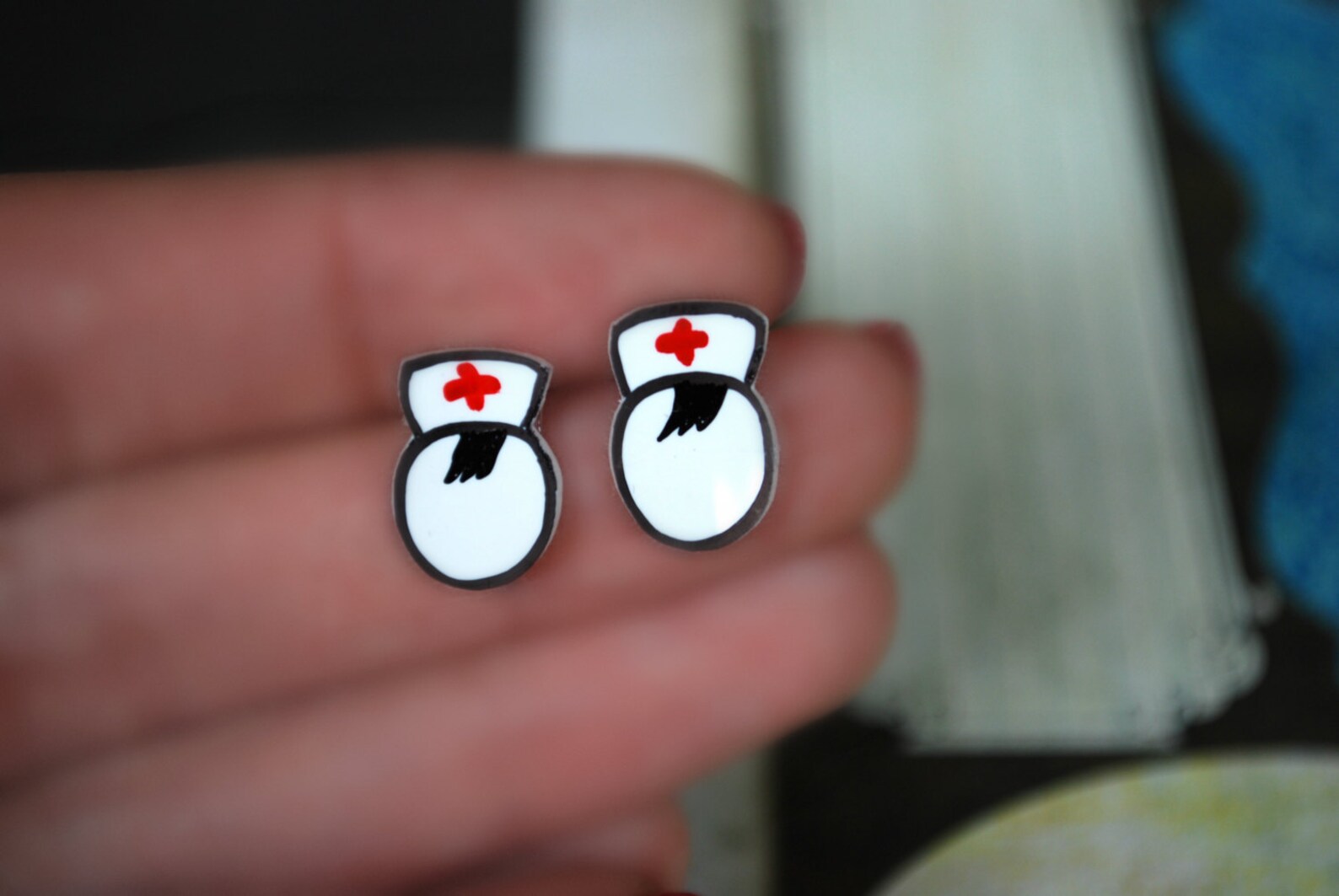Nurse Earrings Nurse Studs Earrings for Nurses Nurses Cap Etsy