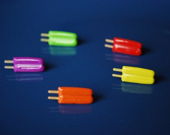 Popsicle Stud Earrings -- Popsicle Earrings, Witty Earrings, Geekery, Fun in the Sun, You choose the color!