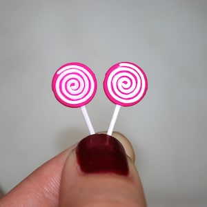 Lollipop Earrings -- Lollipop Studs, You choose the color!