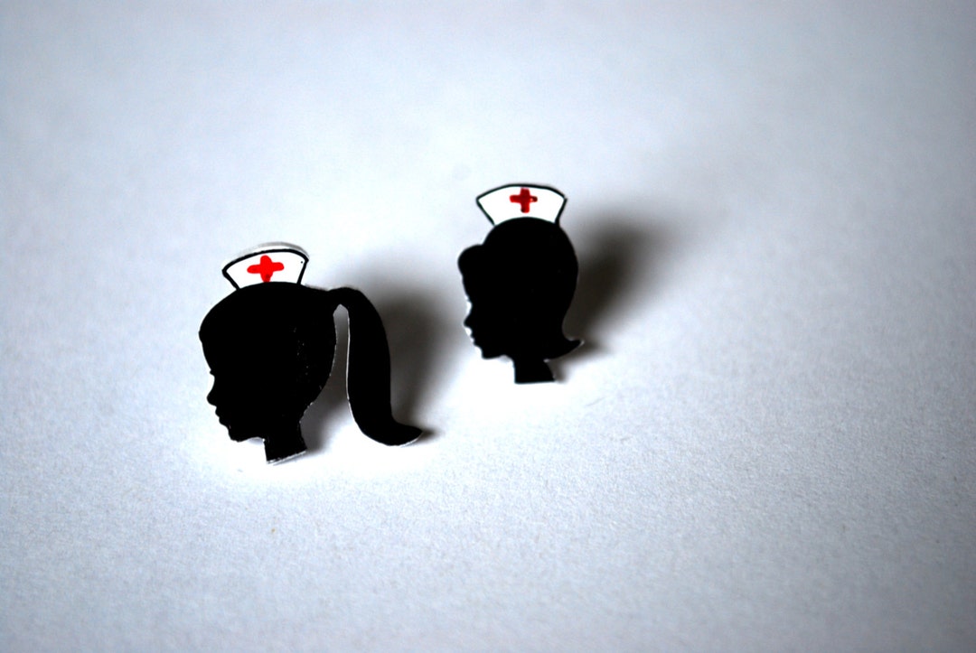 Nurse Earrings Nurse Studs, Earrings for Nurses, Nurses Cap Etsy