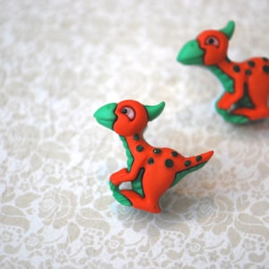 Dinosaur Earrings -- Dinosaur Studs, Dinosaur Stud Earrings