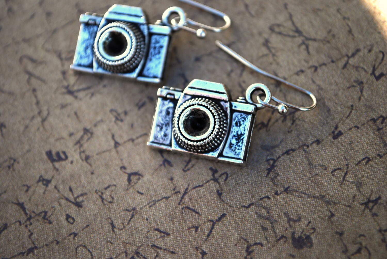 Camera Earrings Photography Silver Cameras Etsy
