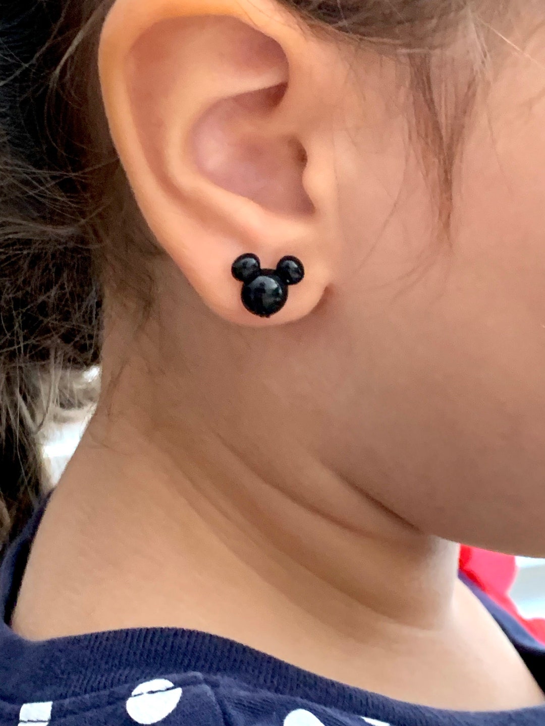 Kids Mickey Mouse Earrings -- Mickey Mouse, Little Mouse Ears, Earrings ...